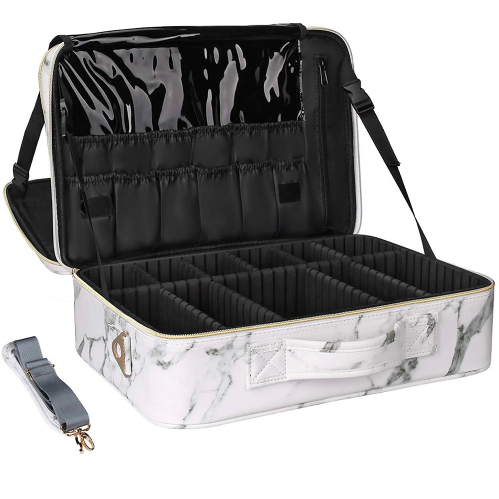 Large marble Cosmetic traveling bag
